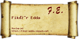 Fikár Edda névjegykártya